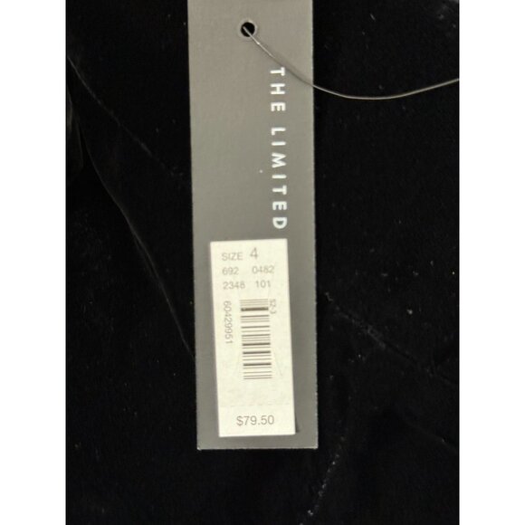 The Limited "Cassidy" style Silk Blend Black Velvet Wide Leg Pants Size 4  NWT - Picture 8 of 9